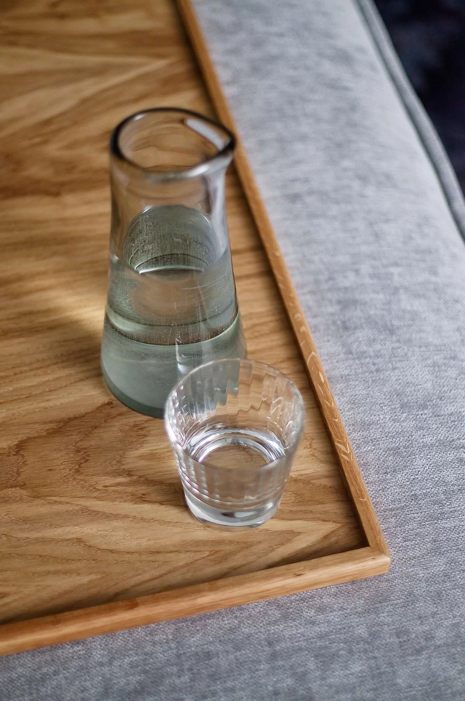 Wooden tray from the Upper East range, available as an accessory for the sofa and footstool